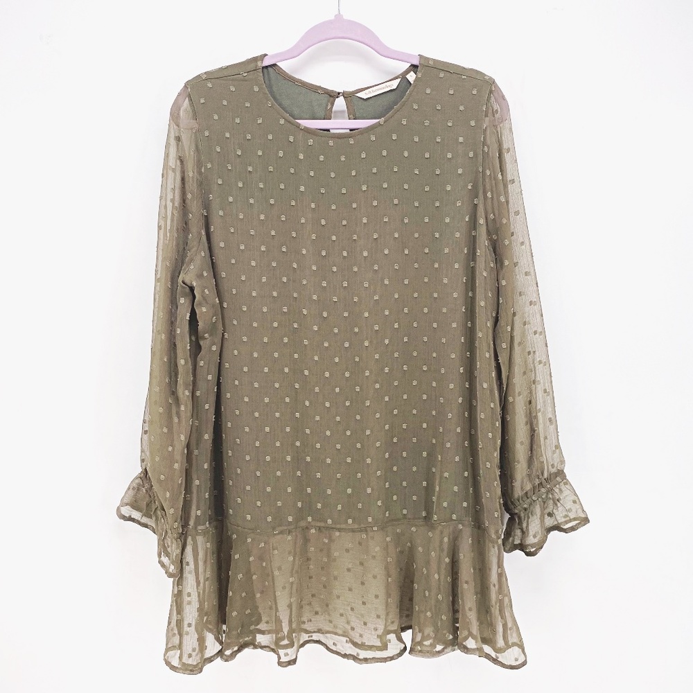 Soft Surroundings Illryia Swiss Dot Tunic Top